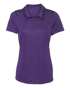 Polo Morado para Mujer, Manga Corta, Color Sólido, Informal, Tejido, 100% Poliéster, Corte Regular - Product Image 1