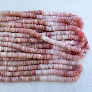 6mm 7mm naturel rose opale à facettes Heishi pneu perles de pierres précieuses meilleure qualité ombragé opale collier de perles ensemble de fournisseur indien - Product Image 3