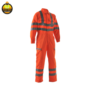 Overol de Trabajo de Verano 100% Algodón, con Cinta Reflectante de Alta Visibilidad, para Seguridad en Carreteras - Product Image 6