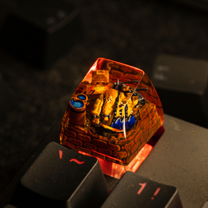 Teclas Místicas de Anime, Teclas Artesanales Personalizadas, Teclas Anime Lindas, Teclas Verdes, Juego de Teclas, Teclas de Resina - Product Image 2