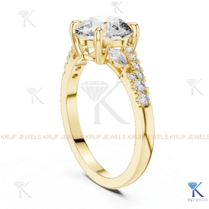 แหวนเพชรแล็บโกรว์ทรงเอเมอรัลด์ 2.00 กะรัต ดีไซน์เกลียวแบบเถาวัลย์ ทองคำแท้ 14K 18K หรูหรา สำหรับทั้งชายและหญิง เหมาะเป็นของขวัญสำหรับงานปาร์ตี้ - Product Image 5
