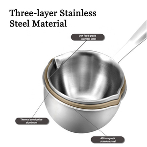 Strong Base Sauce <b>Pan</b> With Stainless Steel Interior For Hassle Free Cooking And Quick Cleaning - Product Image 3