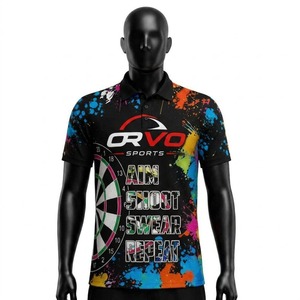 Maillot de sport personnalisé pour fléchettes, chemise décontractée, impression par sublimation, motif 3D, unisexe, 100 % polyester, séchage rapide, respirant, pour équipe - Product Image 5