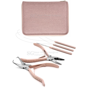 Pince à extensions capillaires Saar Global en acier inoxydable – Kit professionnel d'installation et de retrait - Product Image 6