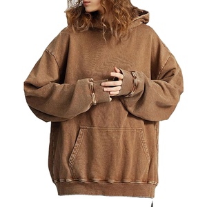 Sweat à capuche oversize délavé à l'acide pour femme, anti-rides, séchage rapide, anti-boulochage, nouveau design, prix raisonnables, du fabricant de vêtements - Product Image 6
