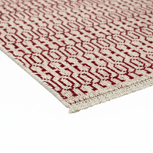 Ivory Rust <b>Red</b> <b>Wool</b> Eco Friendly Non-Slip Geometric Micro Pattern Rug Repeating Linear Motif Area Carpet for Living Room Bedroom - Product Image 6