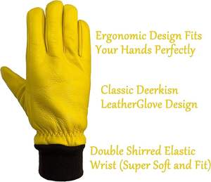 ถุงมือหนังกวางแท้แบบพรีเมียม นุ่มพิเศษสำหรับฤดูหนาว อุ่นเป็นพิเศษ - Product Image 5