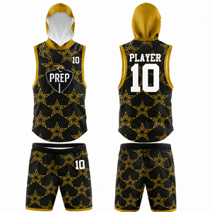 Conjunto de Jersey sin Mangas con Capucha para Fútbol Americano 7v7, Sublimado Personalizado PREP, Pantalones Cortos de Compresión que Absorben la Humedad, 100% Poliéster - Product Image 3