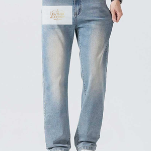 Jeans de Mezclilla para Hombre de Primera Calidad, Corte Recto, Algodón Elástico, Estilo Casual Urbano, Pantalones de Moda para Uso Diario - Product Image 6
