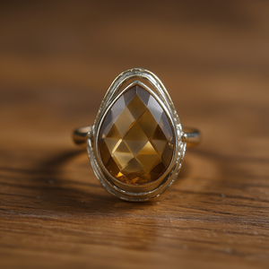 Fine Smoky <b>Quartz</b> <b>Ring</b> 6.3 Grams Weighted - Product Image 3