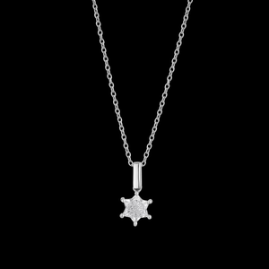 Collier pendentif en forme d'étoile en diamant, argent 925, sertissage minimaliste à griffes, à porter tous les jours, unisexe, bijoux fins - Product Image 6