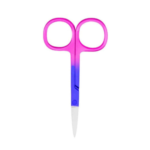 Ciseaux professionnels de beauté à lame droite en acier inoxydable pour sourcils et cils, pointe arrondie, durables, design simple, confortables - Product Image 5
