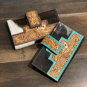 Nouvelle mode grande capacité en cuir repoussé à la main dames portefeuille en cuir de vachette véritable concepteur femmes plusieurs porte-cartes pochette - Product Image 4