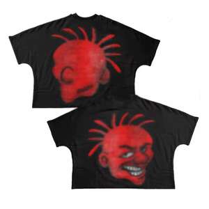 Camisetas DTF de algodón 100% con estampado holgado de gran tamaño, estilo crop top, último diseño, hechas en Pakistán. - Product Image 3