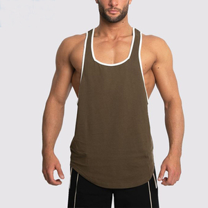 Débardeur de sport sans manches pour homme, bleu marine, couleur unie, tricoté, respirant, style sportif, col rond, compression, fitness, collection 2026 - Product Image 4