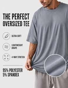 เสื้อยืดโอเวอร์ไซส์ผ้าฝ้ายแท้ 100% น้ำหนัก 220 กรัม พิมพ์ลายตามสั่งที่ไหล่ สไตล์ฮิปฮอป ไซส์ใหญ่พิเศษ ผ้าฝ้ายแท้ 100% ทรงบ็อกซี่ สำหรับผู้ชาย - Product Image 6
