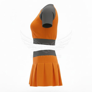 Uniforme de Porristas de Talla Grande de Alta Calidad, Color Sólido, Precio al por Mayor - Product Image 3