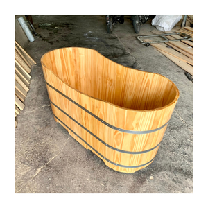 [BEST SELLER] | Japanese Round Wood Bathtub Ofuro Barrel Soaking Tub For Home Spa Bathing From Blue Lotus Vietnam - Product Image 1