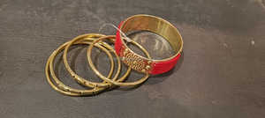 Conjunto de brazalete de latón ajustable Eternal Shine, joyería de declaración hecha a mano para trajes casuales y festivos - Product Image 3