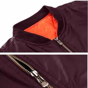 Veste matelassée orange pour homme, col rabattu, fermeture éclair, style décontracté, coupe-vent, polyester, vêtements d'hiver - Product Image 4