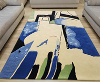 Tapis Bhadohi personnalisés de haute qualité tapis tufté à la main multicolore salon tapis de laine australienne abstrait 3D Design tapis hôtel
