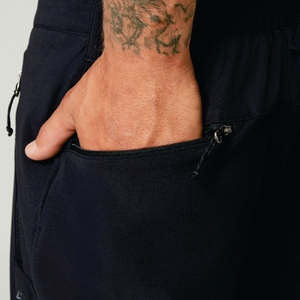 Pantalones de Hombre Negros de Corte Recto, Cintura Elástica, Transpirables, de Poliéster, Casuales, con Logotipo en la Pierna Derecha, para Otoño - Product Image 5