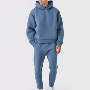 Conjunto de Sudadera con Capucha Verde Oliva para Hombre, Chándal Informal de Felpa Francesa, Ropa Deportiva para Otoño - Product Image 4