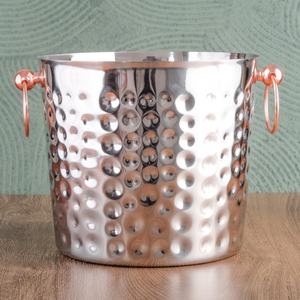 Seau à boissons robuste en acier inoxydable 5L, plaqué or rose, pour champagne, vin et boissons froides, approvisionnement en gros OEM - Product Image 4