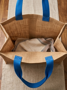 Decorative Natural Jute Return <b>Gift</b> <b>Bag</b> with Cotton Rope Handles for Wedding Birthday Festive and Event Favors - Product Image 4