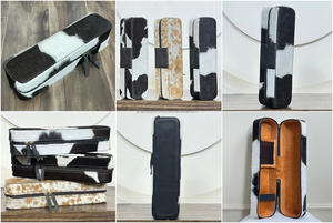 Estuche para Rizador de Pelo de Cuero Vacuno Genuino, con Cremallera, Resistente al Calor, Estilo Occidental, Bolsa de Almacenamiento para Viajes - Product Image 3