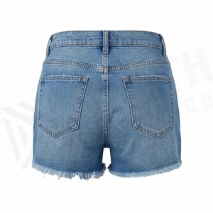 Design Breathable Denim Shorts Womens <b>Button</b> Closure Cotton Booty <b>Jeans</b> Girls Casual Streetwear Fashion Trendy Garments - Product Image 2
