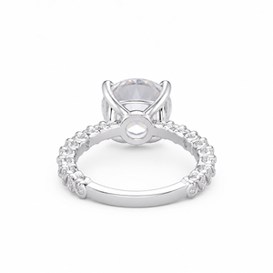 VVS1 <b>Moissanite</b> Prong Setting Ring 925 Sterling Silver Band Round Brilliant Cut GRA Certified Women's <b>Jewelry</b> - Product Image 3