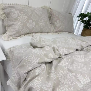Luxury Hotel Home 100% Linen 100TC Waterproof Breathable Bedding Sets Custom 5 Pcs 1 Duvet Cover 1 <b>Flat</b> 1 Fitted Sheet 2 <b>Pillow</b> - Product Image 3