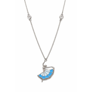 Collar con Colgante de Bailarina de Ballet en Plata de Ley 925 con Esmalte, Cadena Minimalista para Mujeres y Niñas, Uso Diario, Regalo para Fiestas, Joyería Fina - Product Image 1