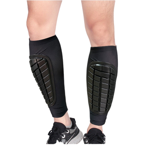 Protège-tibias personnalisés en PU souple alvéolé avec manchon de mollet en tissu maillé respirant pour basketball, football, baseball – Protection flexible pour les jambes - Product Image 3