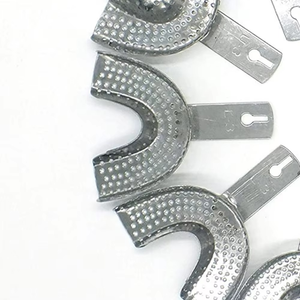 Azicon - Bandejas de Impresión Dentales Perforadas - Juego Superior e Inferior de Acero Inoxidable Reutilizables y Autoclavables para Alginato - Product Image 3
