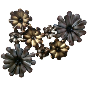 ศิลปะติดผนังโลหะสีทองดอกไม้สำหรับตกแต่งบ้านห้องนั่งเล่นที่ทันสมัยองค์ประกอบตกแต่งผนังร้านอาหารโรงแรม - Product Image 2