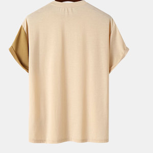 เสื้อยืดแขนสั้นผู้ชายดีไซน์ใหม่สำหรับฤดูร้อน แฟชั่นล่าสุด สไตล์ลำลอง ผ้าฝ้าย 100% สีสันปรับแต่งได้ - Product Image 2