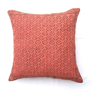 Wholesale Handmade 100% Linen <b>Cushion</b> Cover Hand-block printed Linen <b>cushion</b> cover - Product Image 3