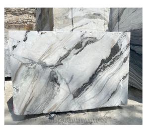 Bloque de Mármol Blanco Exclusivo Panda, Mármol Blanco Natural Veteado, Piedra Bruta para Procesamiento de Losas, Uso en Paredes Interiores y Pisos - Product Image 2