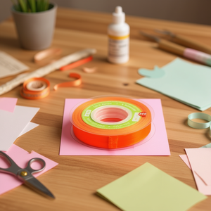 Nastro di Gasa Ilan 1,5 cm x 35 Y Arancione per Artigianato - Product Image 3