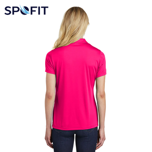 Camiseta de Piqué para Mujer, Corte Regular, para Golf y Tenis, Antiencogimiento, 200g, Algodón y Poliéster, Informal, Corta, Estampada, Tejida - Product Image 3
