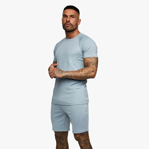 Ensemble T-shirt et short d'été décontracté surdimensionné pour homme, col rond, personnalisé, haute visibilité, vente en gros - Product Image 3