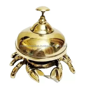 Vajilla de Latón Estilo Antiguo, Chapada en Oro, Acabado Pulido, Artesanía Metálica India Creativa, Tema Religioso, Decoración para el Hogar, Regalo - Product Image 2