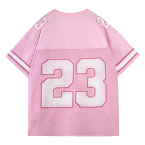 Maillot de football personnalisé en mesh, col en V, manches courtes, respirant, 100 % polyester, unisexe, adulte, numéro d'équipe 23 imprimé, vêtements de sport - Product Image 6