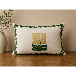 Premium 100% Cotton Embroidered Accent <b>Cushion</b> <b>Cover</b> | Modern Decorative Pillow <b>Cover</b> for Sofa & Living Room - Product Image 3