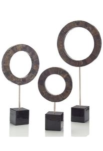 Wholesale Price Marble Ring Sculpture Gold Stand Decorative Accent For Luxury Home Office Decor - Product Image 2