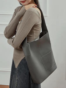 Sac fourre-tout en cuir pleine fleur véritable grande capacité pour femme, sac à bandoulière élégant pour usage quotidien - Product Image 4