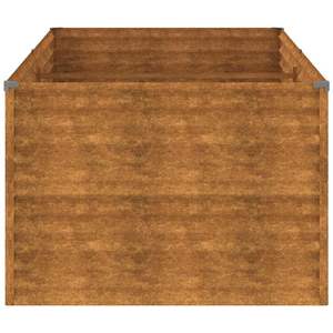 Bac à fleurs surélevé en acier Corten 77,2''x39,4''x27,2'' – Élégante plantation extérieure - Product Image 5