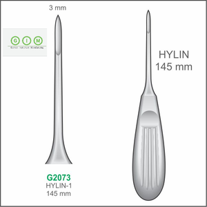 MELPEX BEAUTY INSTRUMENTS Élévateur dentaire à racine droite, modèle Bein, 4,0 mm, acier inoxydable 420, manche creux 140 mm, chirurgical - Product Image 4